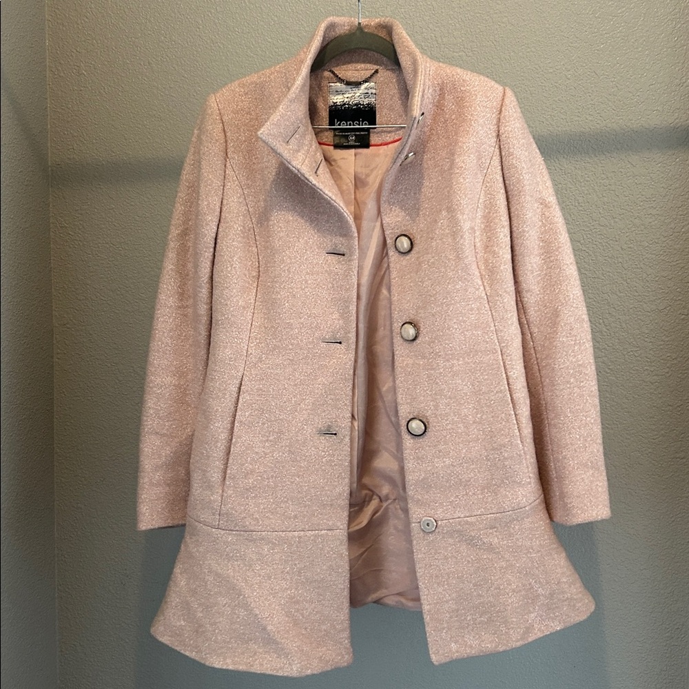 Kensie Women's Light Pink Trench Coat XS - Picture 2 of 10